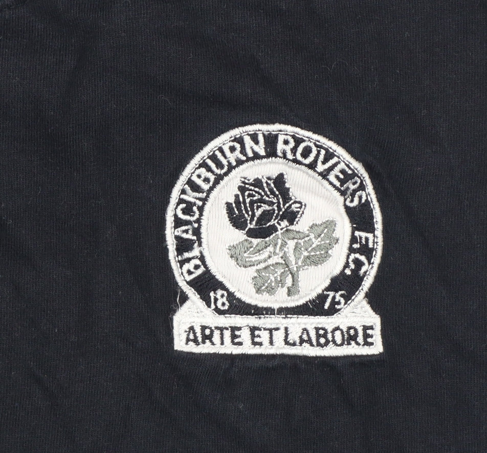 Additional view of Blackburn Rovers Teens Black, size 12, Embroidered Crew Neck T-Shirt