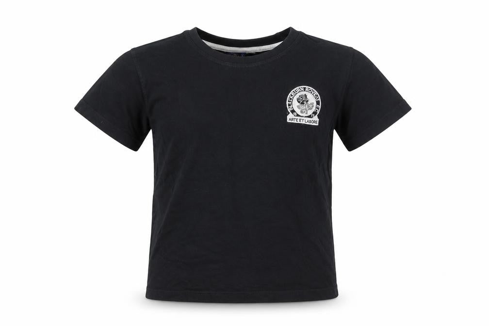 Front view of Blackburn Rovers Teens Black, size 12, Embroidered Crew Neck T-Shirt