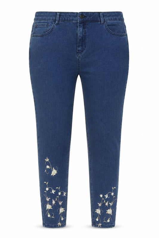 TU Women Blue Size 20 Skinny Stretch Floral Embroidered Jeans