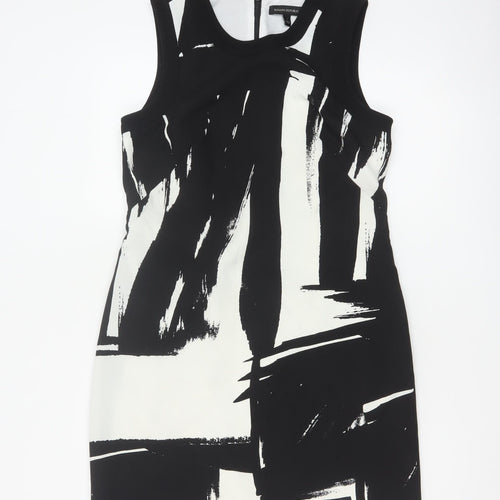 Banana Republic Women Black White UK 8 Sleeveless Sheath Dress