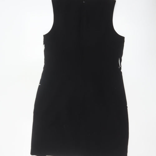 Banana Republic Women Black White UK 8 Sleeveless Sheath Dress