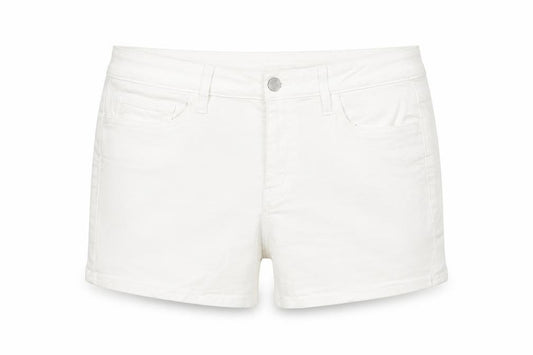 Marks and Spencer Women White UK 12 Denim Stretch 5-Pocket Shorts