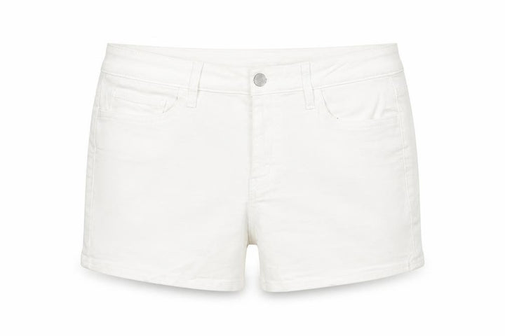 Marks and Spencer Women White UK 12 Denim Stretch 5-Pocket Shorts