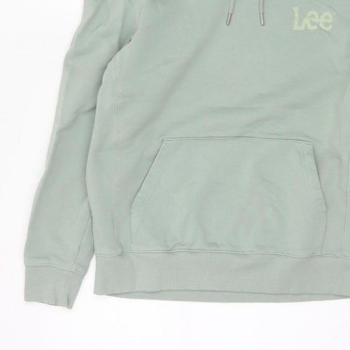 Lee Unisex Adults Green M Regular Fit Logo Pullover Hoodie