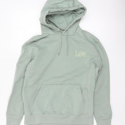 Lee Unisex Adults Green M Regular Fit Logo Pullover Hoodie