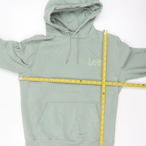 Lee Unisex Adults Green M Regular Fit Logo Pullover Hoodie