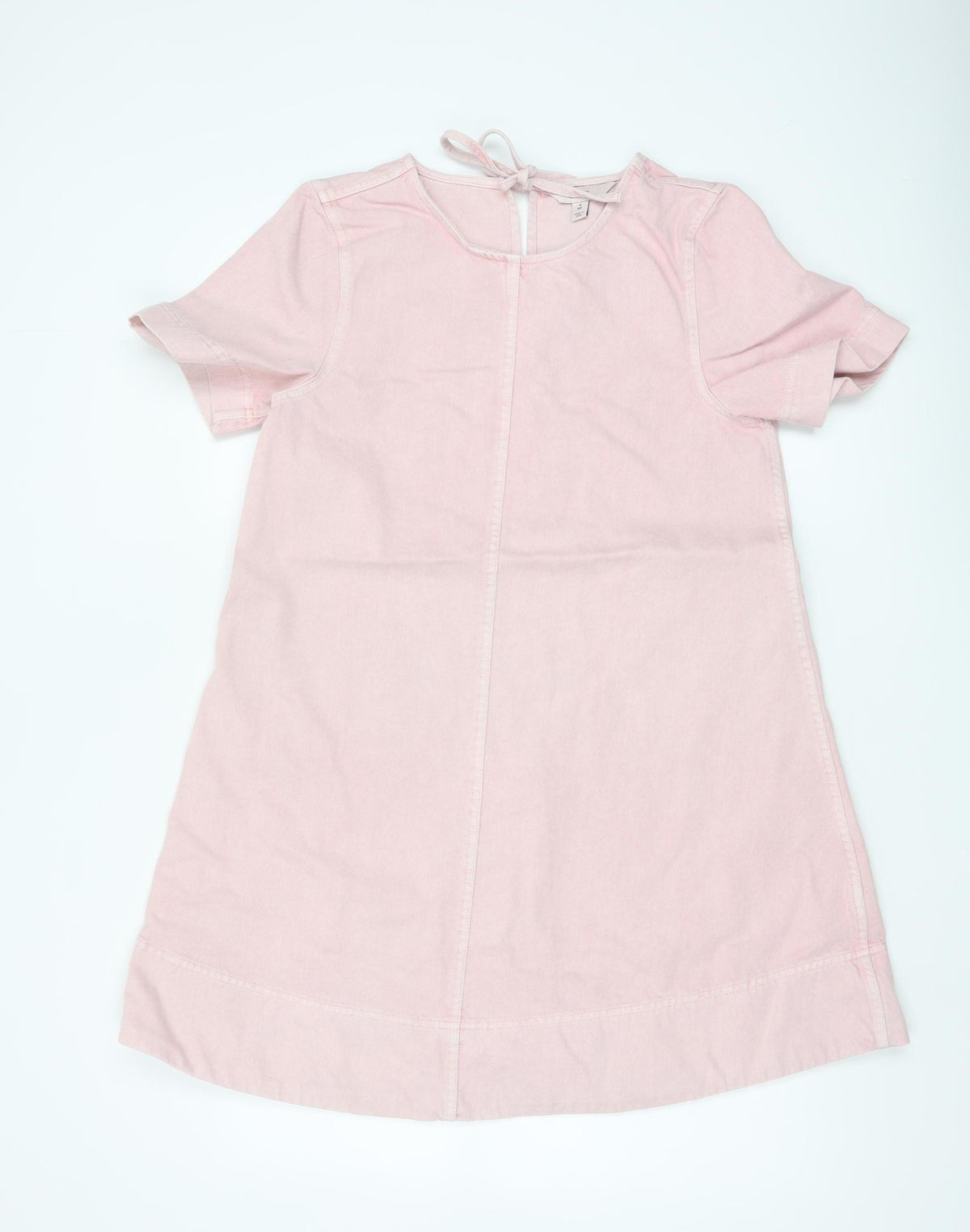 Marks and Spencer Women Pink UK 8 Shift Dress Cotton Flutter Sleeve