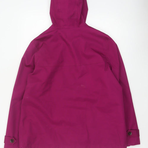 Joules Women’s Purple UK 16 Waterproof Hooded Long Rain Jacket
