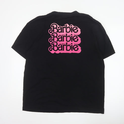 Barbie The Movie Unisex Adults Black XL Graphic Logo T-Shirt 2023