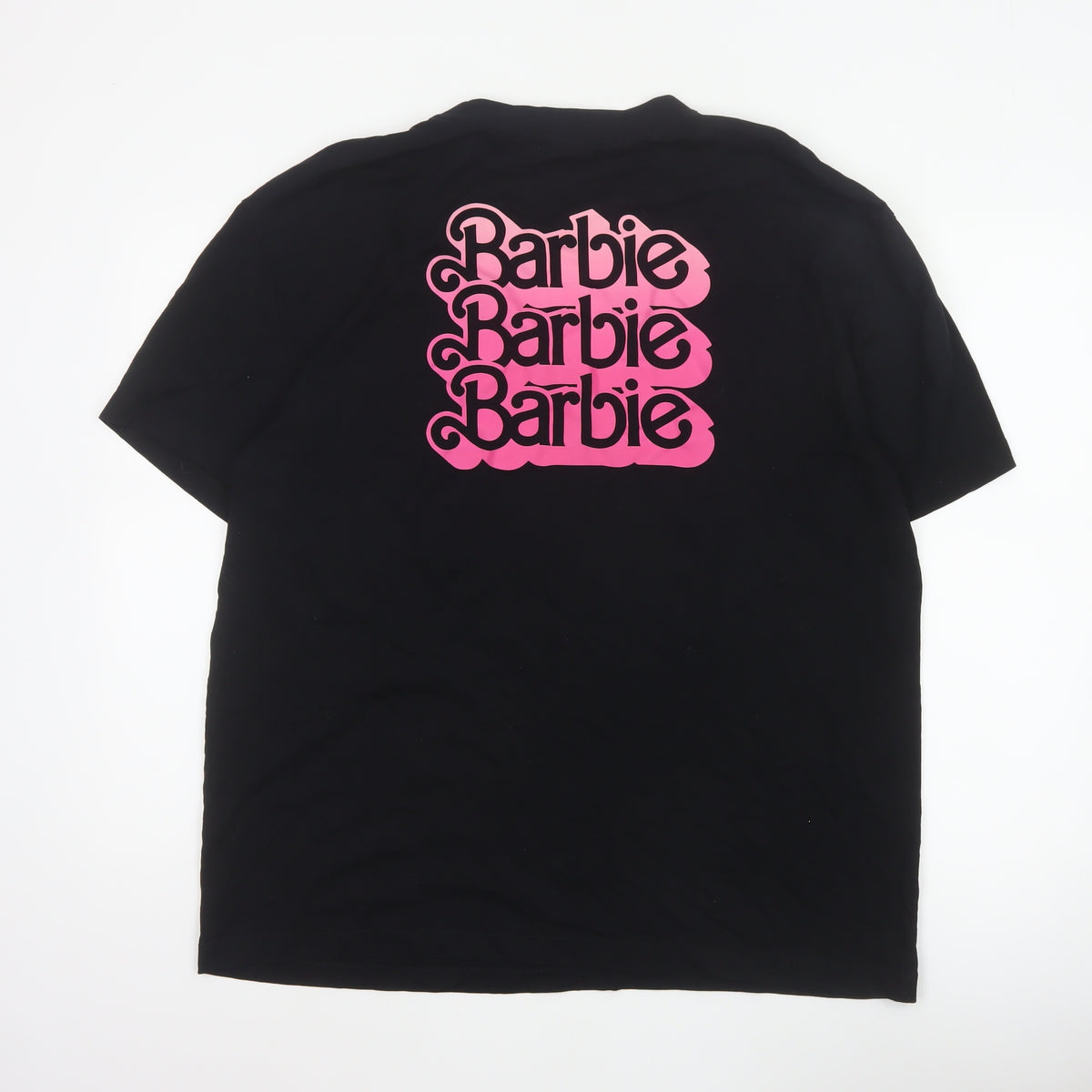 Barbie The Movie Unisex Adults Black XL Graphic Logo T-Shirt 2023