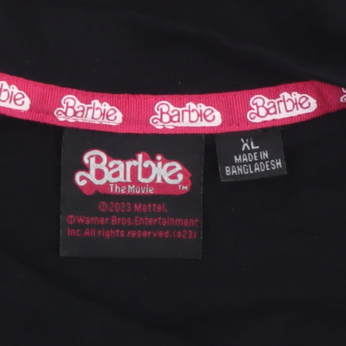 Barbie The Movie Unisex Adults Black XL Graphic Logo T-Shirt 2023