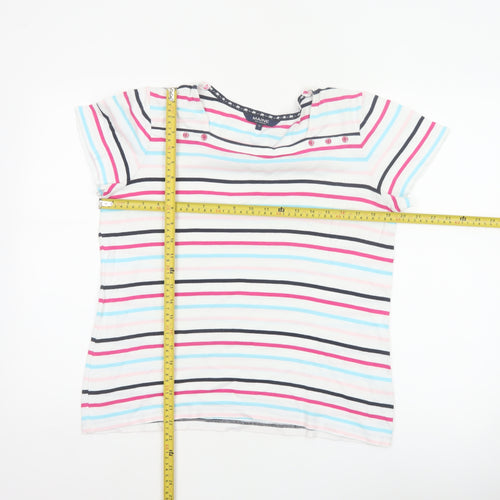 Maine New England Women’s Multicoloured Striped Cotton T-Shirt UK 16