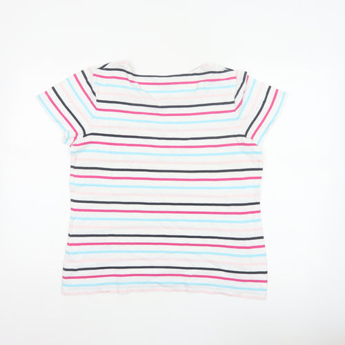 Maine New England Women’s Multicoloured Striped Cotton T-Shirt UK 16