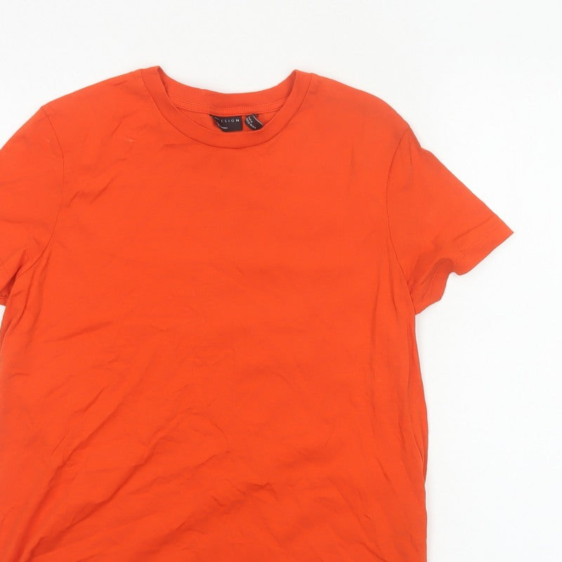 Additional view of ASOS DESIGN Women Orange UK 10 Basic Crew Neck Short Sleeve T-Shirt