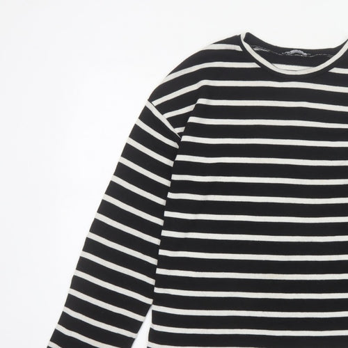 Zara Women’s Black White Stripe UK 8 Crew Neck Knit Jumper