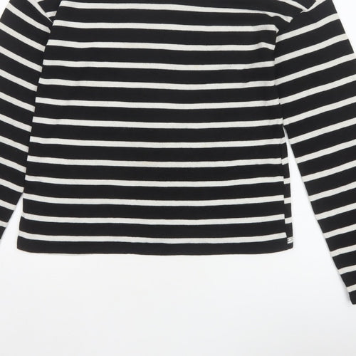 Zara Women’s Black White Stripe UK 8 Crew Neck Knit Jumper