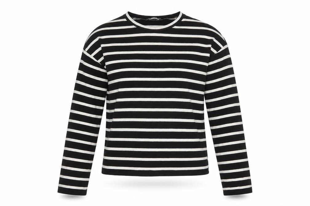 Zara Women’s Black White Stripe UK 8 Crew Neck Knit Jumper