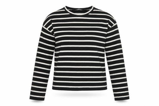 Zara Women’s Black White Stripe UK 8 Crew Neck Knit Jumper