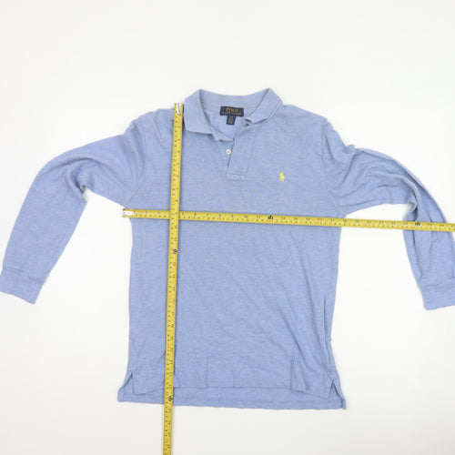 Polo Ralph Lauren Boys Blue 14-15 Years Long Sleeve Cotton Polo Shirt