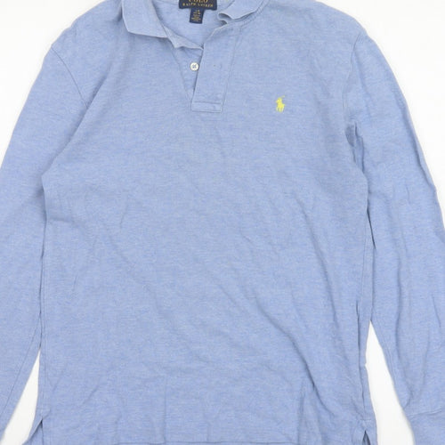 Polo Ralph Lauren Boys Blue 14-15 Years Long Sleeve Cotton Polo Shirt