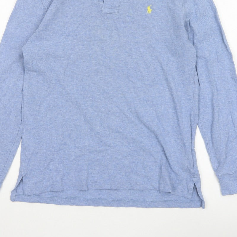 Polo Ralph Lauren Boys Blue 14-15 Years Long Sleeve Cotton Polo Shirt