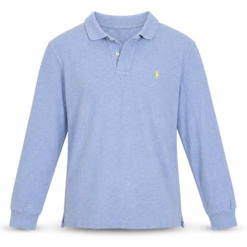 Polo Ralph Lauren Boys Blue 14-15 Years Long Sleeve Cotton Polo Shirt
