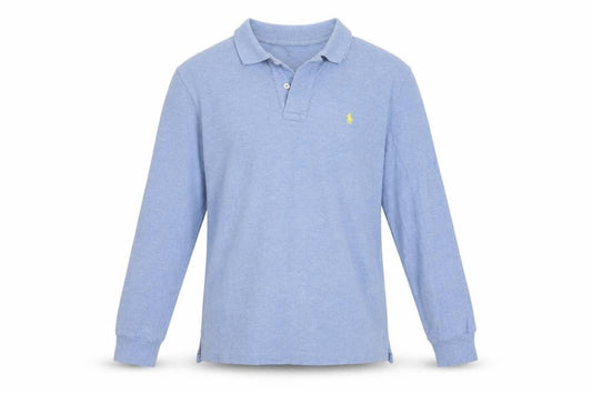 Polo Ralph Lauren Boys Blue 14-15 Years Long Sleeve Cotton Polo Shirt