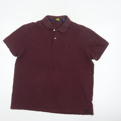 Polo Golf Ralph Lauren Men's Red XL Cotton Stretch Short Sleeve Polo