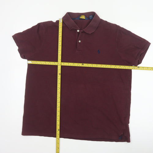 Polo Golf Ralph Lauren Men's Red XL Cotton Stretch Short Sleeve Polo