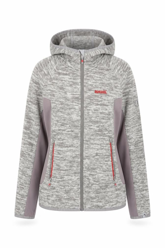 Regatta Women’s Grey UK 10 Full Zip Hooded Fleece Hoodie Outdoor