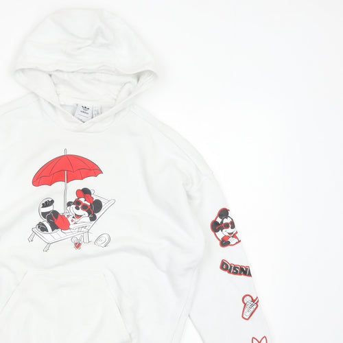 Adidas Disney Boys White 11-12 Years Mickey Mouse Pullover Hoodie