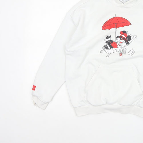Adidas Disney Boys White 11-12 Years Mickey Mouse Pullover Hoodie