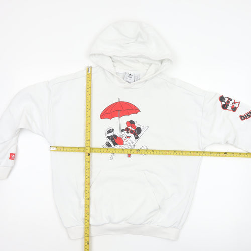 Adidas Disney Boys White 11-12 Years Mickey Mouse Pullover Hoodie