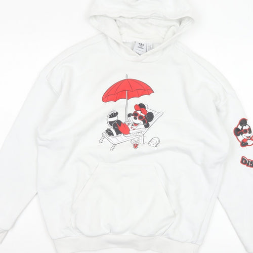 Adidas Disney Boys White 11-12 Years Mickey Mouse Pullover Hoodie