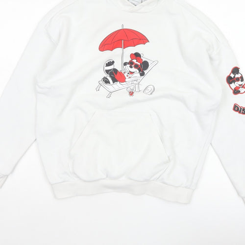 Adidas Disney Boys White 11-12 Years Mickey Mouse Pullover Hoodie