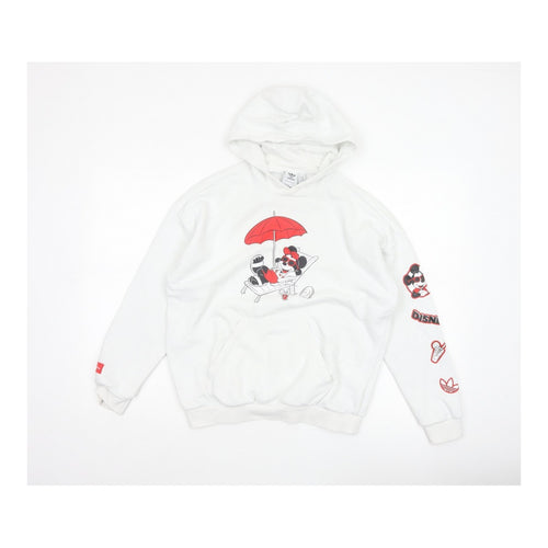 Adidas Disney Boys White 11-12 Years Mickey Mouse Pullover Hoodie