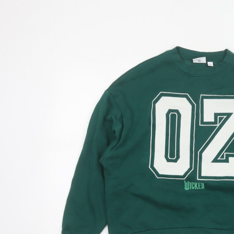 Additional view of Wicked Women’s Green XS Pullover Sweatshirt 02 Graphic Crew Neck