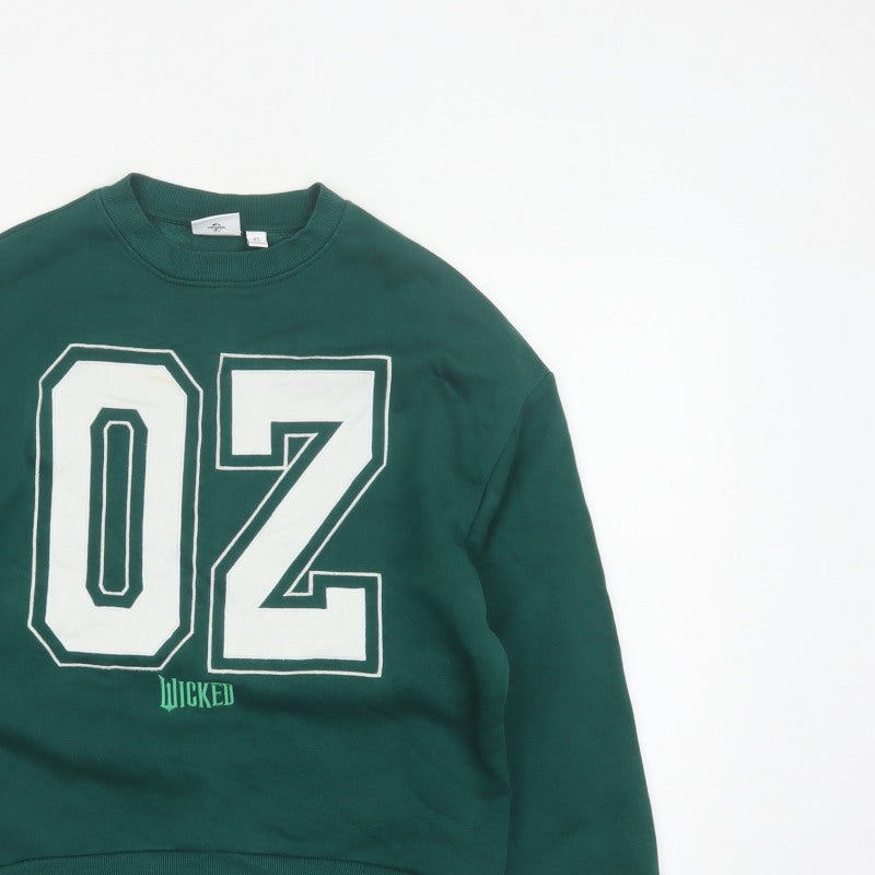Additional view of Wicked Women’s Green XS Pullover Sweatshirt 02 Graphic Crew Neck