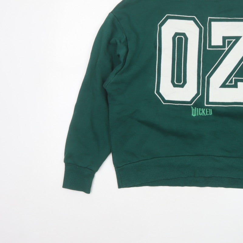 Additional view of Wicked Women’s Green XS Pullover Sweatshirt 02 Graphic Crew Neck