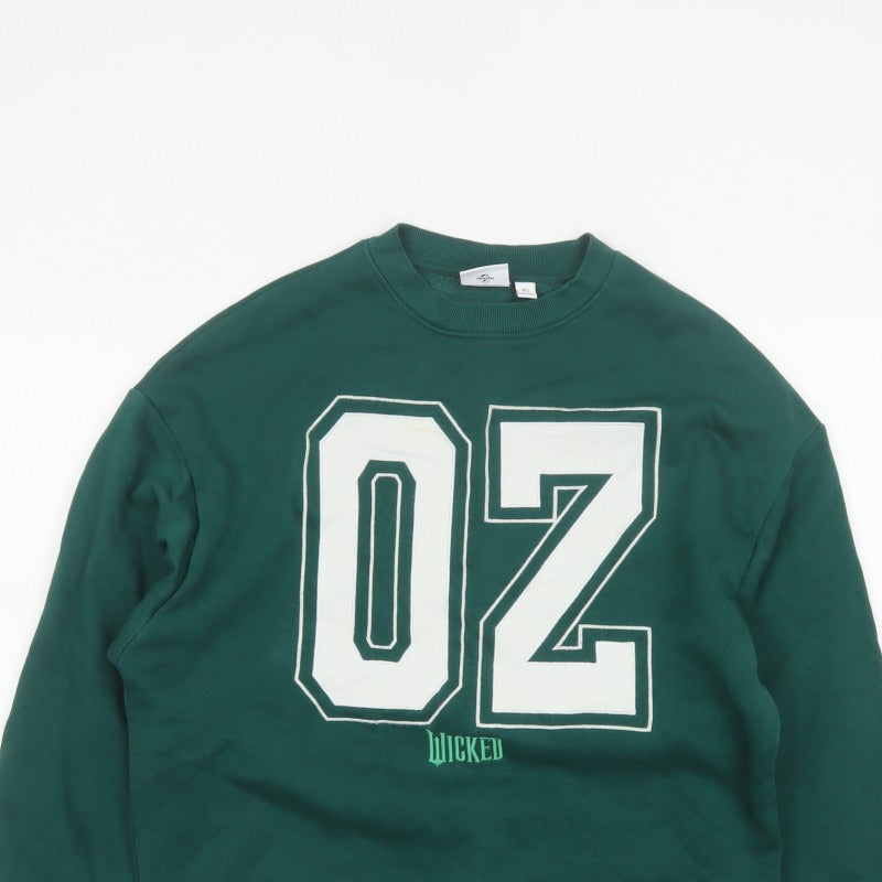 Additional view of Wicked Women’s Green XS Pullover Sweatshirt 02 Graphic Crew Neck