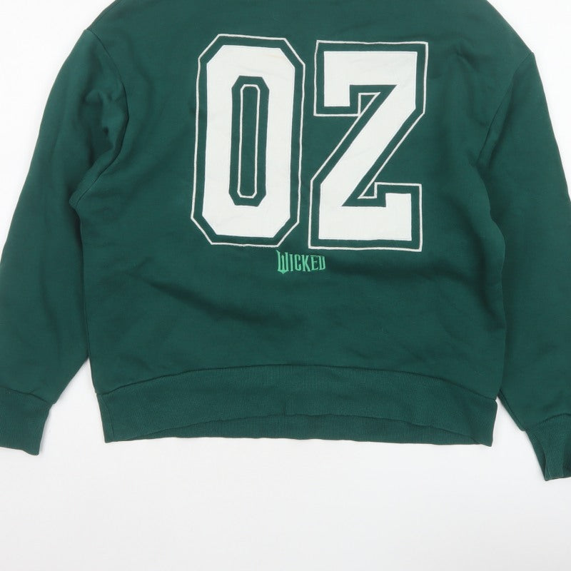 Additional view of Wicked Women’s Green XS Pullover Sweatshirt 02 Graphic Crew Neck