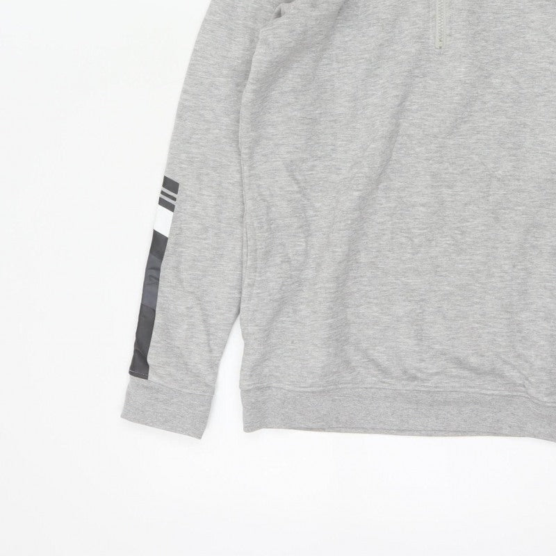 Ben Sherman Boys Grey 12-13 Years Hooded 1/4 Zip Sweatshirt