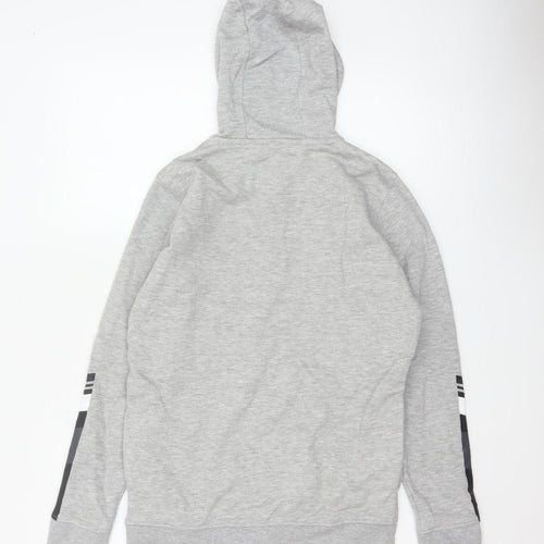 Ben Sherman Boys Grey 12-13 Years Hooded 1/4 Zip Sweatshirt