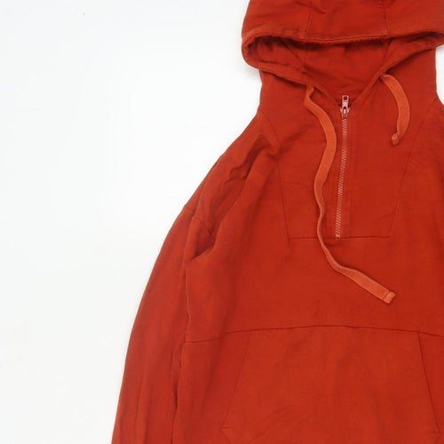 BAM Bamboo Clothing Women’s Red S Half Zip Hooded Pullover Hoodie