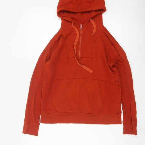 BAM Bamboo Clothing Women’s Red S Half Zip Hooded Pullover Hoodie