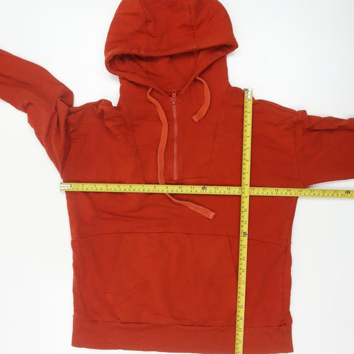 BAM Bamboo Clothing Women’s Red S Half Zip Hooded Pullover Hoodie