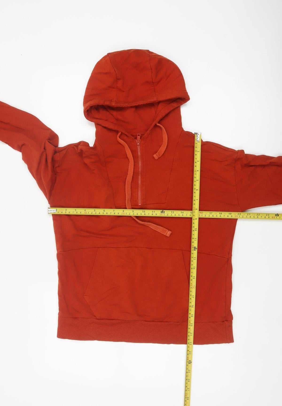 BAM Bamboo Clothing Women’s Red S Half Zip Hooded Pullover Hoodie