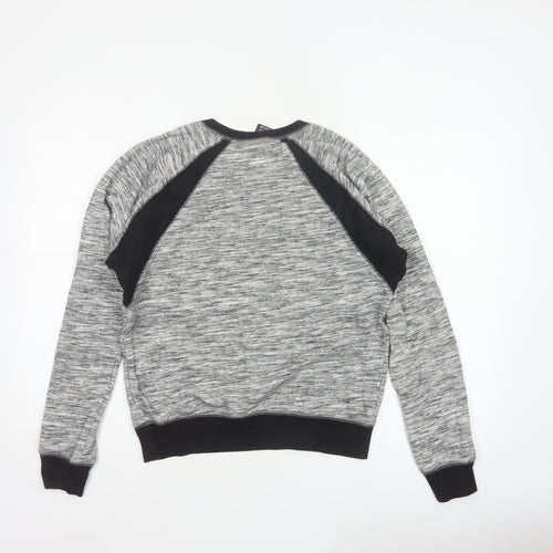 PINK Victoria's Secret Women Grey S Raglan Jersey Sweatshirt Top