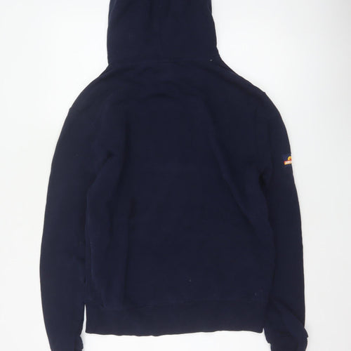 Superdry Men’s Blue S Pullover Hoodie Logo Graphic Fleece