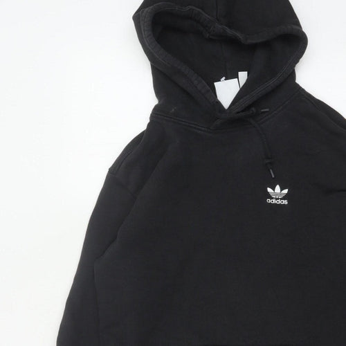 adidas Men’s Black M Pullover Hoodie Trefoil Logo Pockets